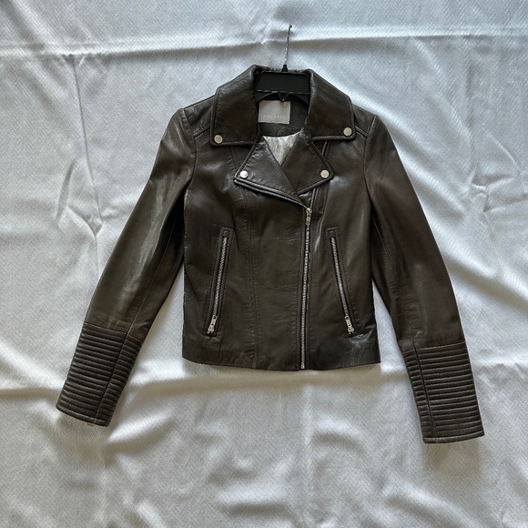 Soia & Kyo Lamb Leather Jacket, Size XS, Mushroom (Taupe/Grey) - Picture 15 of 15